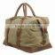 European style large capacity tote travel bag,16 OZ canvas foldable duffel bag,lightweight portable messenger bag