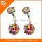 BR01683 crystal piercing navel belly ring , body jewelry manufacturer , fashion navel belly ring