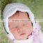White Color Hand Crochet Toddler Bonnets