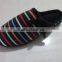 colorful stripe indoor winter slippers shoes