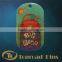 hot sale shape colour printing custom dog tag with chain