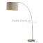 Modern house indoor white fabric iron long arm floor lamp,White fabric iron long arm floor lamp,Long arm floor lamp F1031