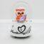 Cute resin owl figurine snow globe