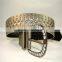2015 hot sell PU pattern design with rhinestone buckle belt