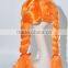 Orange colorful wig with two dreadlocks N228
