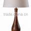 popular indoor decor modern wood tripod table lamp adjustable height with berral lamp shade