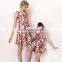 2016 made in China mommy and daughter flower dress Europe style latest cheaper Summer Family Dress wholesale