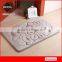 fashion flowers shaped Plain color memory foam door mat bathroom carpet