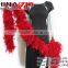 Leading Supplier CHINAZP Good Quality 150 Gram Weight Dyed Red Turkey Chandelle Feathers Boas