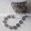 Wholesale 14MM Fake Diamond Trimming Chain Promotional Flower Rhinestone Ribbon For Wedding Dress Decoration