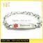 Jingli Jewelry diabetes awarence bracelets design charm for women 316 l stainless steel silver latest fashion bracelet