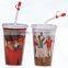 Plastic tumbler cup,drink cup with straw,hot sale juice cup