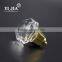 33 mm gold finish clear zinc glass crystal knobs for cabinets