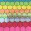 2016 Unique Style 100% polyester Colorful Hexagon Print Fabric