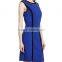 slim dress sleeveless dress knitted dress blue dress