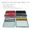 2014 High Quality Black Suede Leather Metal Cigarette Case Box Wallet With Elastic Holder