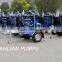 Split case pump trailer with diesel