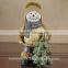 Set of 3 christmas table decoration resin christmas snowman figurine