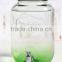 8L square glass beverage dispenser with s/s tap