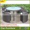 Garden OUTDOOR restaurant glass dining tables and chairs
