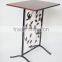 RH-4719 Hammered wood top Aviary wrought iron metal Console Table