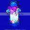 Holding a red heart acrylic snowman with LED Light