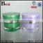 purple green white black acrylic jars for cosmetics 15g 30g 50g round shape double wall cream jars