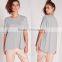 overseas women pocket front grey color oversized t shirts