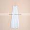 R&H 2016 sleeveless white chiffon georgette dresses valentine dress kids casual frocks