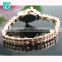 Women's Luxury Rhinestone Watchcase Rose Gold Steel Bracelet Watch
