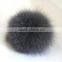 Myfur Customized Dark Grey Real Fox Fur Bobble Attached Hat or Bag Charm Keychain