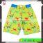 High Quality Kids ClothingCrabs Printing Color Blocks Boys Shorts with Four Eyelets Drawstring