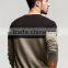 mans crew neck split joint pattern tight pullover sweater for wholesale