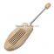 Shoe tree type and wood material shoe stretcher with bendable spring