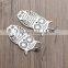 New Fashion Copper Filigree Stamping Earrings Ear Wire Hooks Halloween Owl Silver Tone Hollow 61mm x 26mm