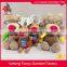 custom Christmas plush moose toy, plush Christmas toy santa and reindeer