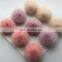 Custom solid color fox fur pom pom bobble for hat/shoes fashion