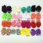 4" Chiffon Bo Accessories Solid Bow Without Hair Clips Flat Back