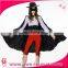 Sexy Spanish Adult Animal Tamer Ringmaster Costume with black cape and hat for Fancy Party