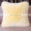 Fluffy and soft real sheep fur and rabbit fur cushion cover