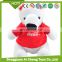 promotion Custom lovely 20cm stuffed plush polar bear with t-shirt print logo