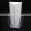 Tabletop 3 sides acrylic revolving brochure display holder stand