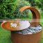 Free Standing Type Corten Steel Water Fountains And Waterfalls