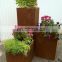 Outdoor Corten Steel planters with anti rust treatment