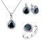 The Platinum Gold Plated 925 Sterling Silver Jewelry Set Inlay Elegant Crystal And Cubic Zircons