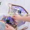 High Quality TPU Material Holographic Girl Toiletry Collection Wash Zipper Laser Transparent Waterproof Makeup Bag