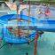 Spiral Blue Water Play Equipment  Fiberglass Water Slide for Resort
