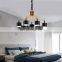 Modern home decor black metal lamp chandeliers pendant lights for hotel