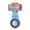 Ductile iron body PTFE seal 10 Inch Pneumatic drive wafer type butterfly valve