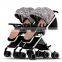 Good quality lightweight baby stroller double stroller baby twins 3 in 1